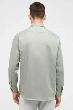 ETERNA Hemd grün gemustert Comfort Fit Langarm