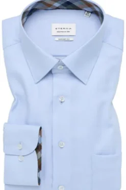ETERNA Hemd hellblau comfort fit Langarm