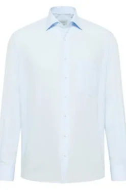 ETERNA Hemd hellblau Comfort Fit Langarm Popeline