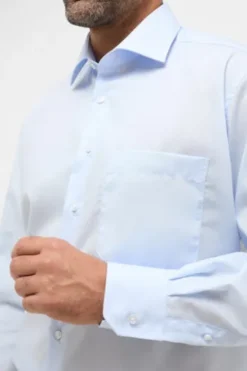 ETERNA Hemd hellblau Comfort Fit Langarm Popeline