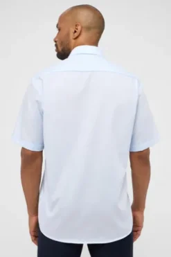 ETERNA Hemd hellblau Comfort Fit Kurzarm Popeline