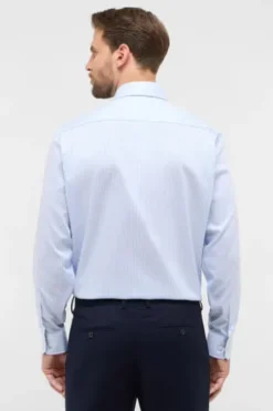 ETERNA Hemd himmelblau gestreift comfort fit Langarm