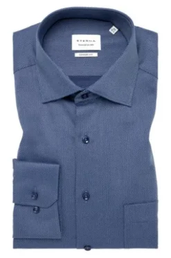 ETERNA Hemd marine Comfort Fit Langarm