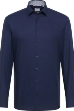 ETERNA Hemd marine Comfort Fit Langarm