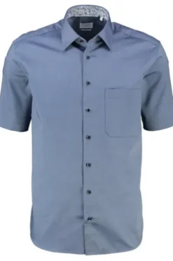 ETERNA Hemd marine Comfort Fit Kurzarm