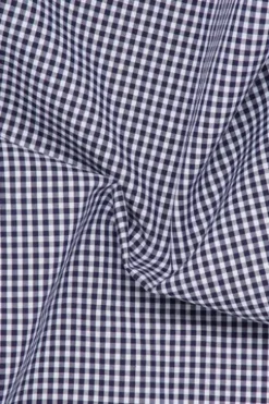 ETERNA Hemd marine kariert Comfort Fit Langarm Button-down