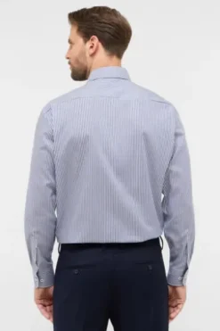 ETERNA Hemd navy gestreift comfort fit Langarm