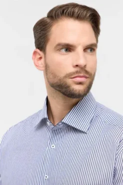 ETERNA Hemd navy gestreift comfort fit Langarm