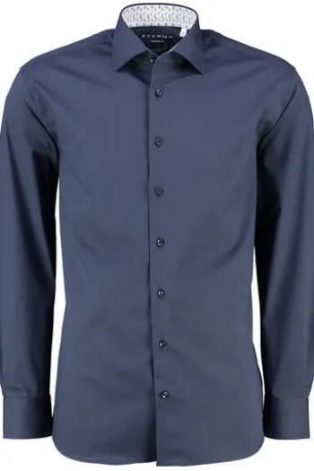 ETERNA Hemd navy Modern Fit Langarm