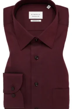 ETERNA Hemd plum comfort fit Langarm