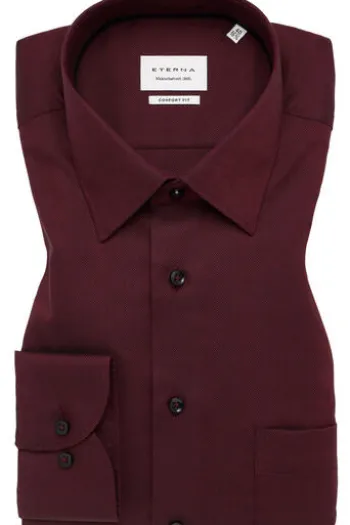 ETERNA Hemd plum comfort fit Langarm