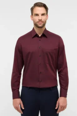 ETERNA Hemd plum comfort fit Langarm