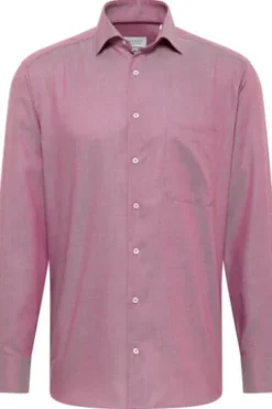 ETERNA Hemd rot gemustert Comfort Fit Langarm