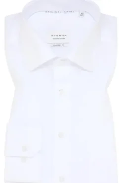 ETERNA Hemd weiss Comfort Fit Langarm Popeline