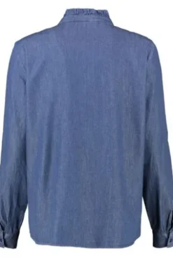 ETERNA Jeansbluse jeansblau Langarm