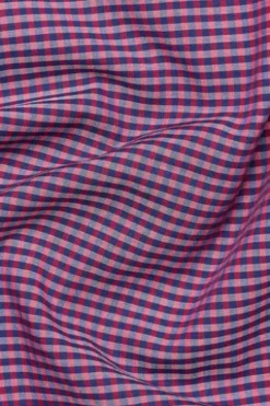 ETERNA Karo Hemd bordeaux kariert Comfort Fit Langarm Button-down