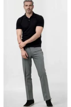 EUREX BY BRAX Schurwoll-Stretch-Hose Jan grau Dehnbund