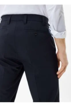 EUREX BY BRAX Schurwoll-Stretch-Hose Jan marine Dehnbund