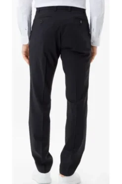 EUREX BY BRAX Schurwoll-Stretch-Hose Jan schwarz Dehnbund