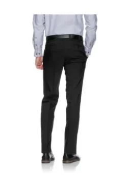 EUREX BY BRAX Schurwoll-Stretch-Hose Jan schwarz Dehnbund