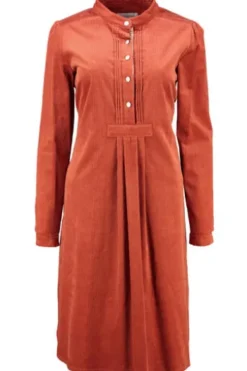 FELICITAS Cord-Kleid ziegel in softer Qualität