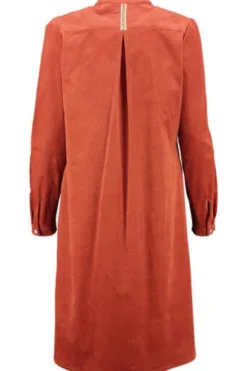 FELICITAS Cord-Kleid ziegel in softer Qualität