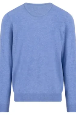 FYNCH HATTON Cashmere Rundhals Pullover crystal blue Casual Fit