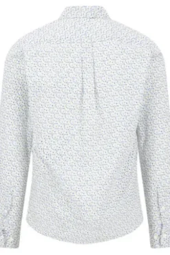 FYNCH HATTON Hemd avocado gemustert Casual Fit