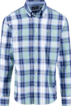 FYNCH HATTON Hemd fern kariert Casual Fit Langarm