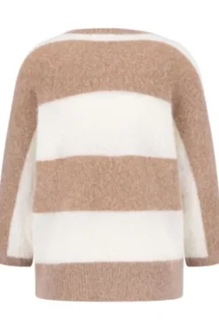 FYNCH HATTON Pullover cappuccino gestreift 3/4-Arm