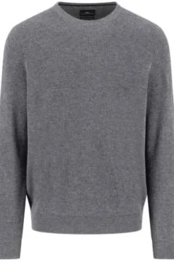FYNCH HATTON Rundhals Pullover steel Casual Fit