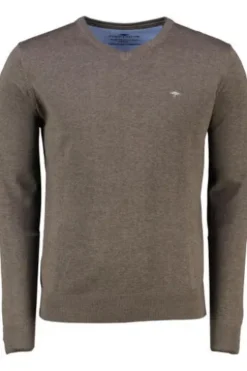 FYNCH HATTON V-Auschnitt Pullover earth