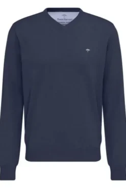FYNCH HATTON V-Auschnitt Pullover night