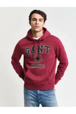 GANT Champs Graphic Hoodie rich wine