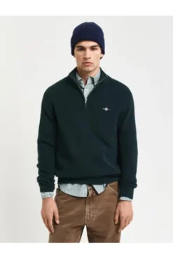 GANT Gerippter Troyer aus Baumwoll-Woll-Gemisch tartan green