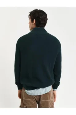 GANT Gerippter Troyer aus Baumwoll-Woll-Gemisch tartan green