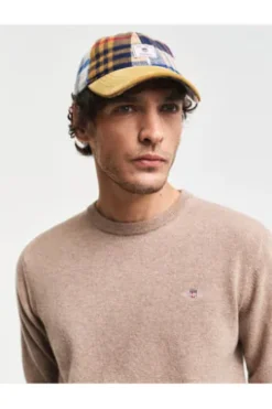 GANT Lambswool Rundhals Pullover beige Superfine Lambswool