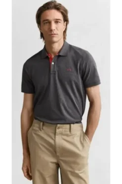 GANT Pique`Polo Shirt antracit Regular Fit