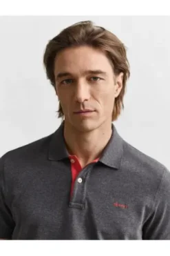 GANT Pique`Polo Shirt antracit Regular Fit