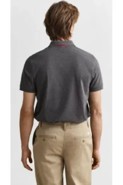 GANT Pique`Polo Shirt antracit Regular Fit