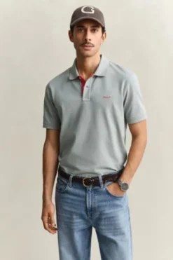 GANT Pique`Polo Shirt ceramic grey Regular Fit