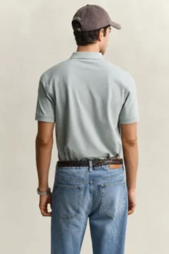 GANT Pique`Polo Shirt ceramic grey Regular Fit