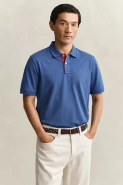 GANT Pique`Polo Shirt vintage blue Regular Fit