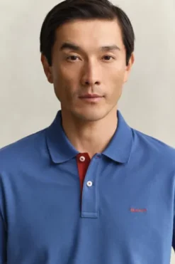 GANT Pique`Polo Shirt vintage blue Regular Fit