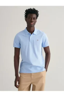 GANT Polo-Shirt hellblau Original Rugger