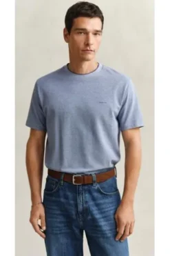 GANT Two-Toned Piquè T-Shirt vintage blue Regular Fit