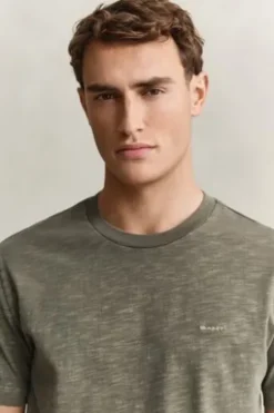 GANT Washed T-Shirt dry herb green Regular Fit