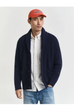 GANT Wollmix Strickjacke evening blue