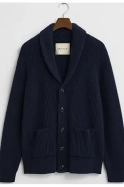 GANT Wollmix Strickjacke evening blue