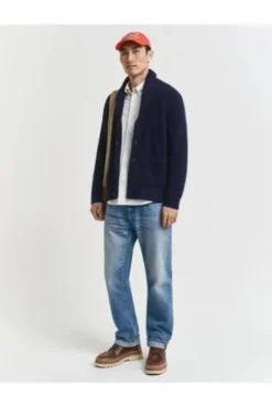GANT Wollmix Strickjacke evening blue